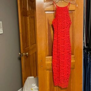 red lace dress